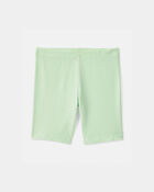 Girls Solid Bike Shorts - Green, image 1 of 4 slides