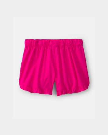 Girls Ruffle-Trim Shorts - Pink, 