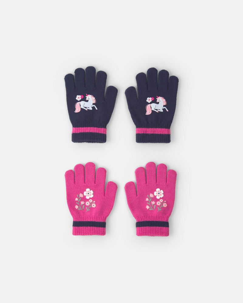 Girls Kombi 2pk Mini Gloves - Unicorn, image 1 of 1 slides