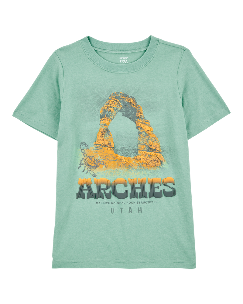 Kid Arches Short-Sleeve Graphic Tee - Green, image 1 of 3 slides