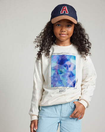 Girls Wicked Pullover Sweatshirt - Cream, 