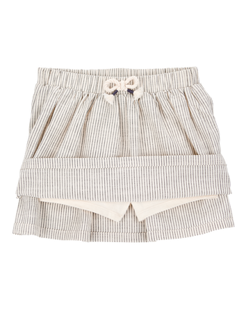 Enfant en bas âge Jupe-short à enfiler à rayures, 