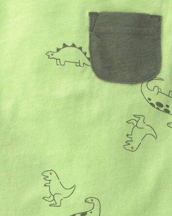 Baby Boy 2-Piece Dinosaur Top & Short Set - Green, 