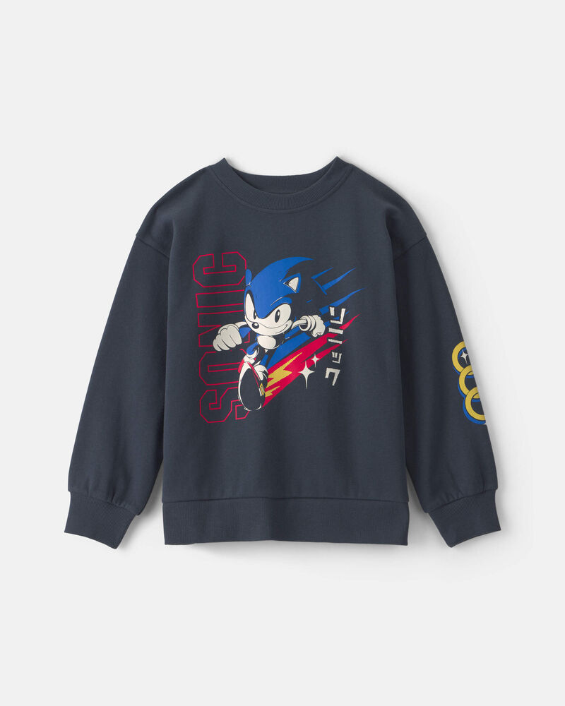 Boys Sonic The Hedgehog&trade; Pullover Sweatshirt - Navy Blue, image 1 of 3 slides
