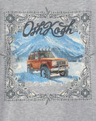 Boys 'OshKosh' Car Long-Sleeve Graphic Tee - Grey, image 2 of 3 slides