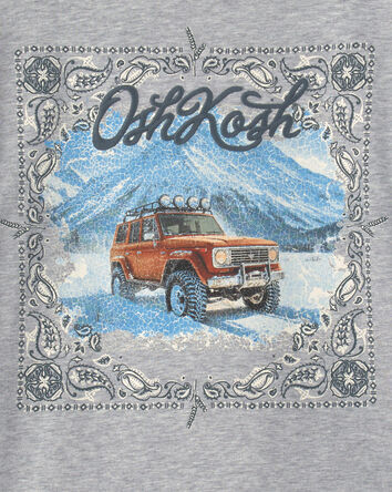 Boys 'OshKosh' Car Long-Sleeve Graphic Tee - Grey, 