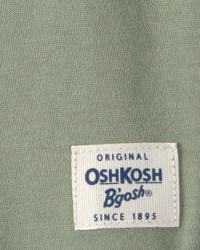 B&eacute;b&eacute; gar&ccedil;on - T-shirt &agrave; col henley &agrave; manches courtes - Vert olive, image 2 sur 2 diapositives