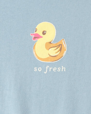 Filles - T-shirt imprim&eacute; canard - Bleu, 