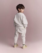 Tout-petit - Chandail &agrave; manches chauve-souris &laquo;I&rsquo;m on toddler time&raquo; - Gris chin&eacute;, image 5 sur 6 diapositives