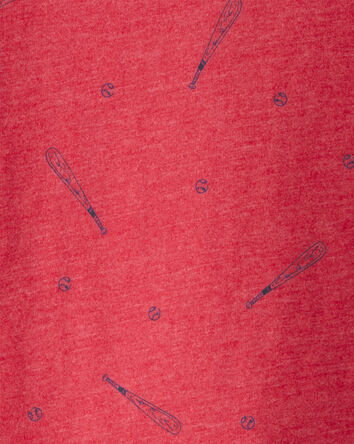 Tout-petit garçon - T-shirt à manches longues Baseball - Rouge, 