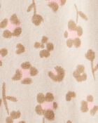 Toddler Girl Bow Floral French Terry Sweatshirt & Pant Set - Beige, image 2 of 4 slides