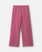 Girls Fleece Wide-Leg Active Pants - Pink, image 2 of 4 slides