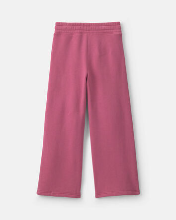 Girls Fleece Wide-Leg Active Pants - Pink, 