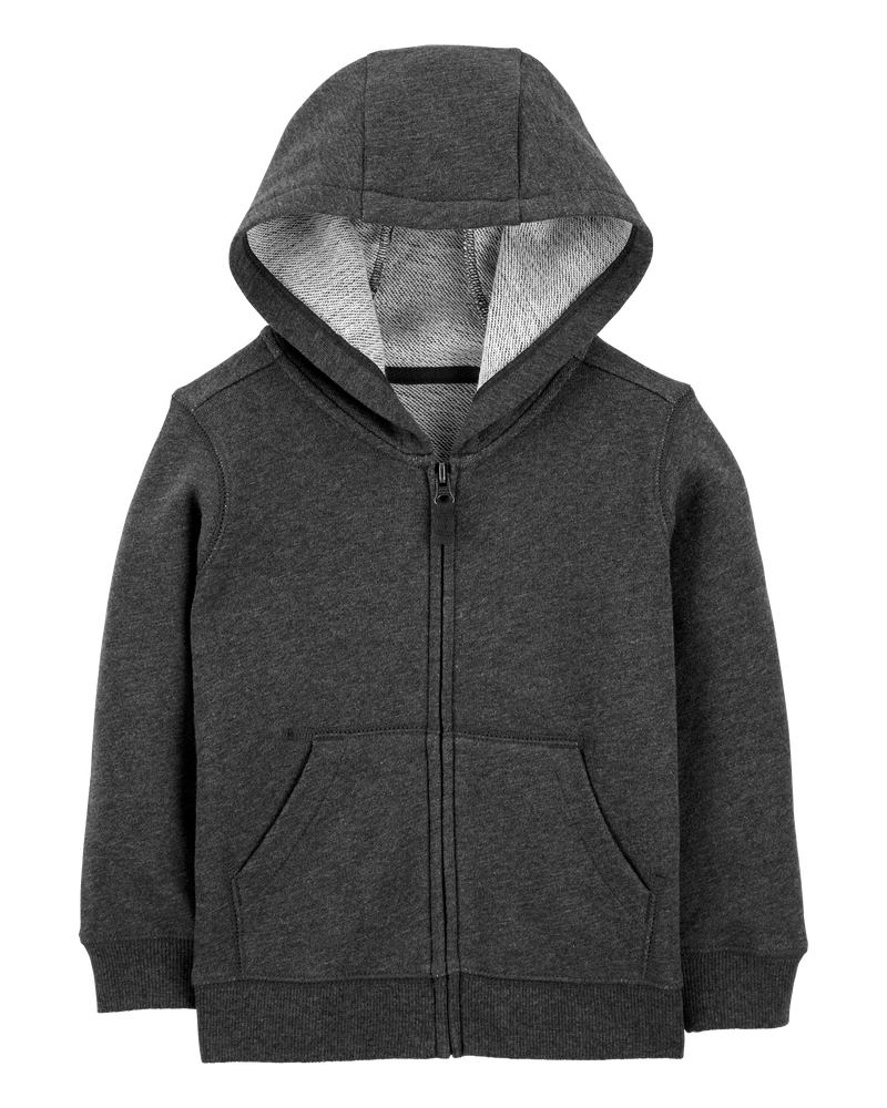 Toddler Marled Zip-Up French Terry Hoodie, image 1 of 3 slides