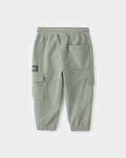 Baby Boy 'Camp Dino' French Terry Cargo Joggers - Green, image 2 of 5 slides