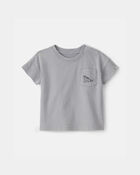 B&eacute;b&eacute; gar&ccedil;on - T-shirt &agrave; imprim&eacute; de l&eacute;zard sur la poche - Gris, image 1 sur 2 diapositives