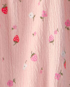B&eacute;b&eacute; fille - Ensemble 2 pi&egrave;ces haut &agrave; manches courtes et jupe-short, fraises - Rose, image 3 sur 3 diapositives