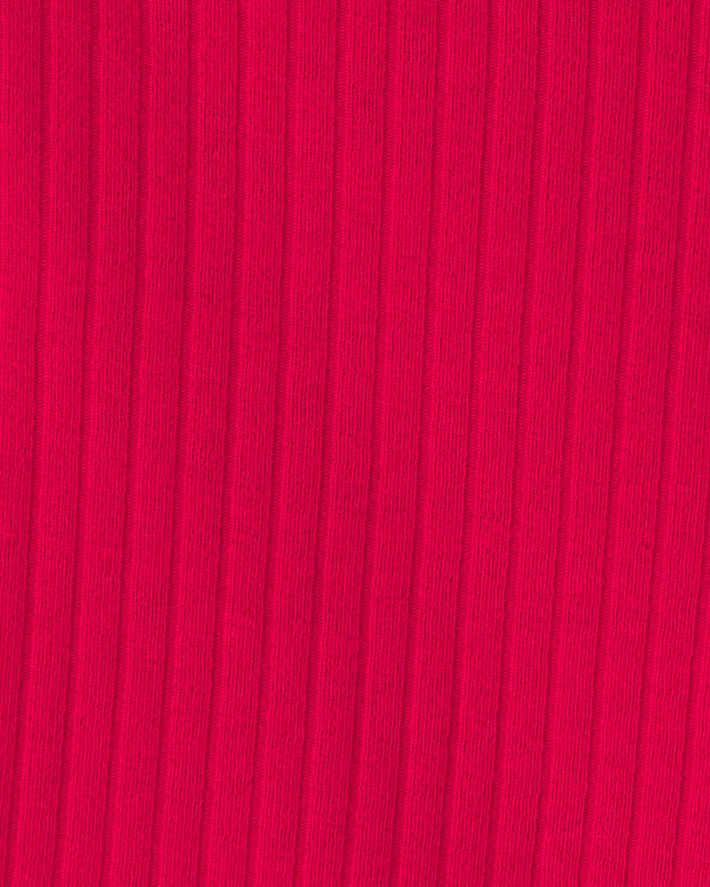 Tout-petit fille - Short de cycliste en tissu c&ocirc;tel&eacute; - Rouge, image 3 sur 3 diapositives