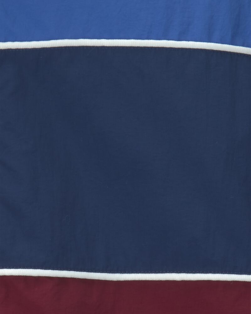 Boys Color Block Zip-Up Jacket - Blue/Burgundy, image 2 of 3 slides