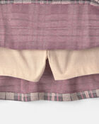 Toddler Girl 2-Piece 'Good Day' Plaid Fleece Sweatshirt & Skirt Set - Cream/Burgundy, image 3 of 5 slides
