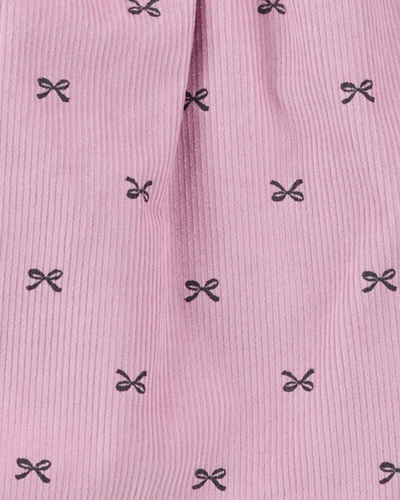 Baby 2-Piece Tee & Bow Corduroy Jumper & Tights Set, image 4 of 6 slides