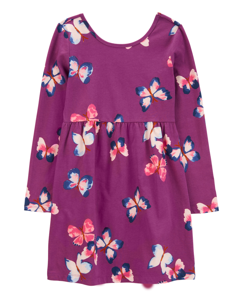 Kid Butterfly Jersey Dress, image 1 of 4 slides