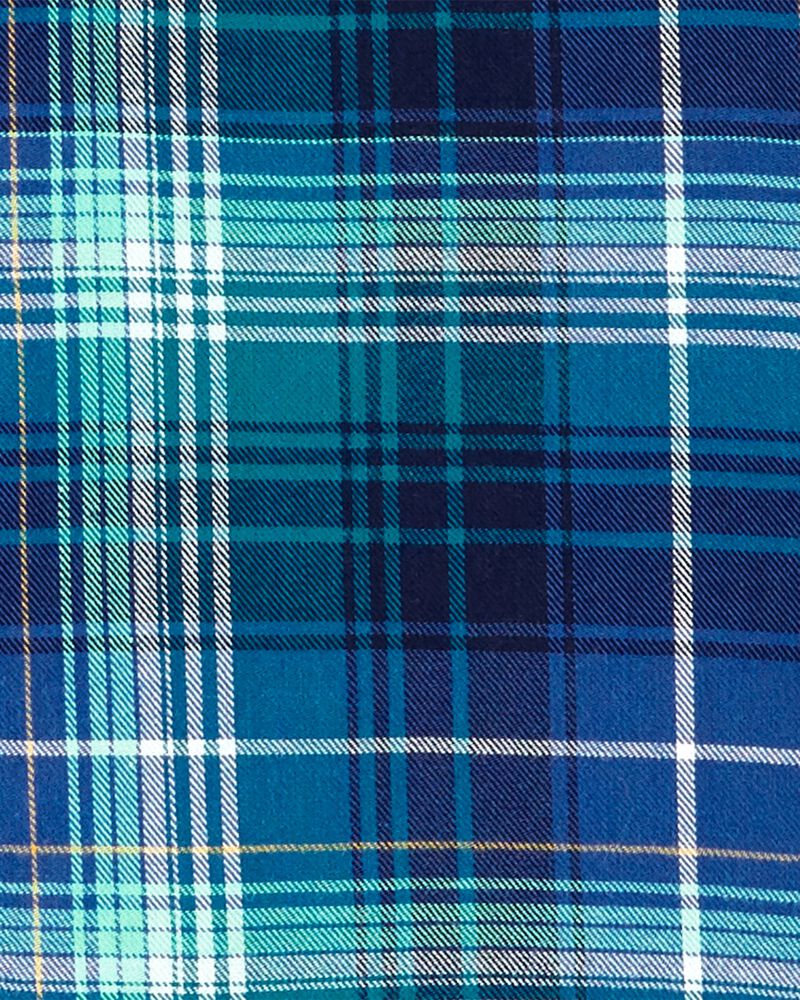 Plaid Twill Button-Front Shirt, image 2 of 2 slides