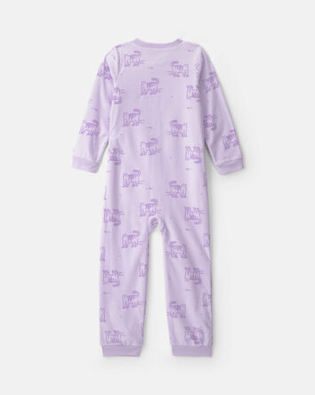 Girls Roller Skating Cat' Long-Sleeve Loose Fit 1-Piece Pyjama, 