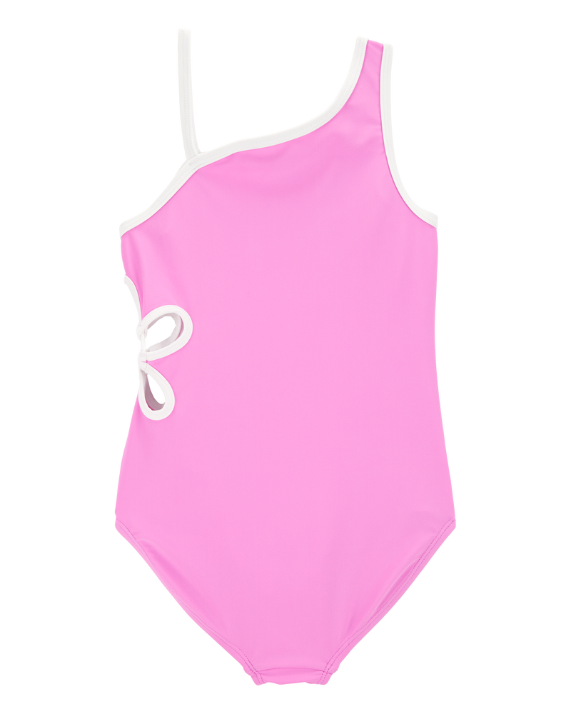 Kid 1-Piece Floral  Cut-Out Swimsuit, image 2 of 4 slides