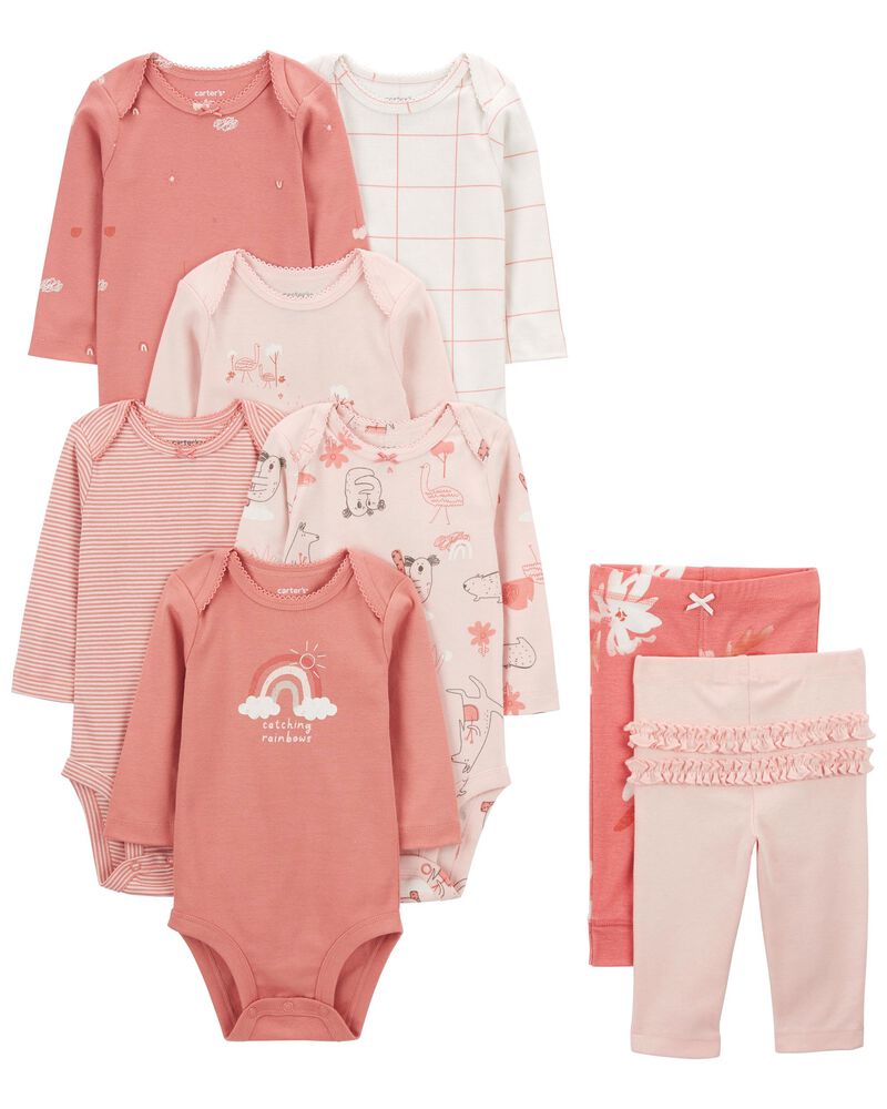 8-Pack Bodysuits & Pants Set, image 1 of 1 slides