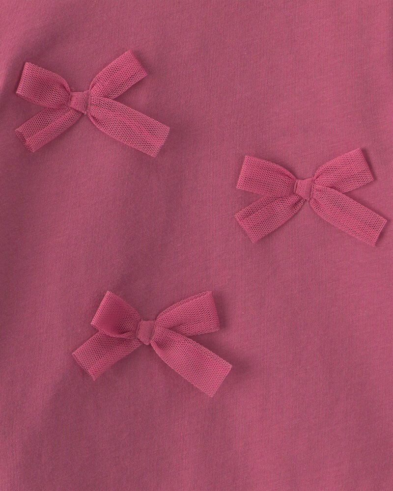 Baby Girl 2-Piece Bow Long-Sleeve Bodysuit & Pant Set - Pink, image 3 of 5 slides