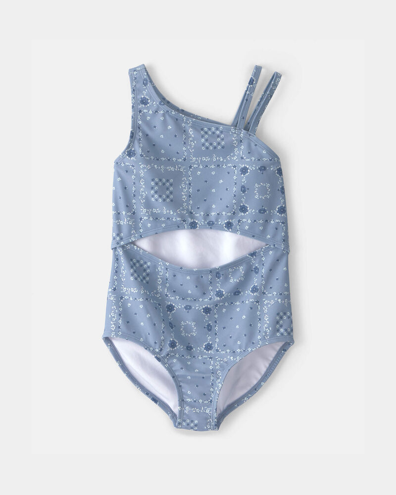 Filles - Maillot de bain 1 pi&egrave;ce bandana pour fille - Bleu, image 1 sur 6 diapositives