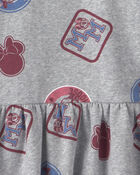 Toddler Girl Disney&copy; Minnie Long-Sleeve Dress - Grey, image 3 of 3 slides