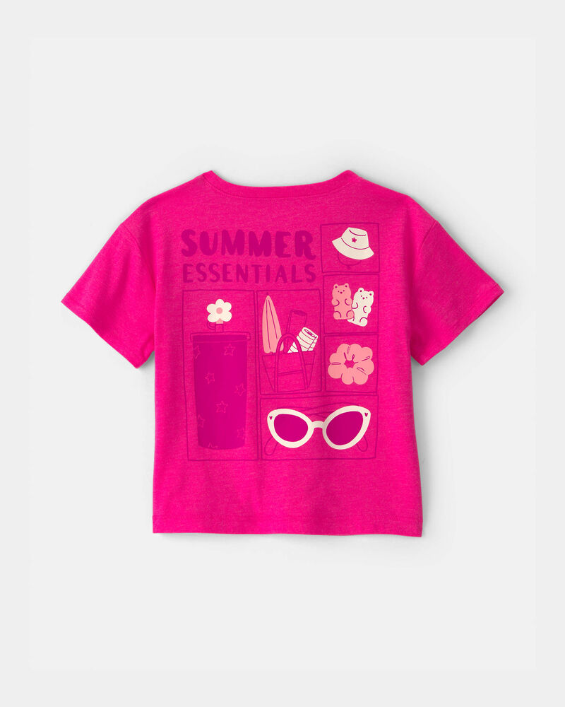 Tout-petit fille - T-shirts &agrave; imprim&eacute; &laquo;My Bag&rsquo;s All Packed&raquo; - Rose, image 2 sur 4 diapositives