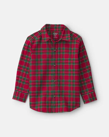 Tout-petit gar&ccedil;on - Chemise boutonn&eacute;e &agrave; carreaux &ndash; Rouge, 