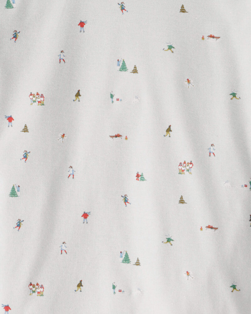 Kid Organic Cotton Pyjamas in Frosted Trail Print, image 3 of 4 slides