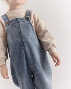 Toddler Avenue Wash Denim Overalls - Blue, image 2 of 7 slides