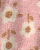 Filles - Ensemble 2 pi&egrave;ces &agrave; superposer en molleton teddy &agrave; motif floral &ndash; Rose, image 3 sur 4 diapositives