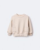 Toddler Otter Sweatshirt™ with Pockets - Khaki, image 6 of 7 slides