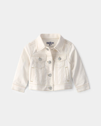 B&eacute;b&eacute; fille - Blouson en serg&eacute; - Ivoire, 