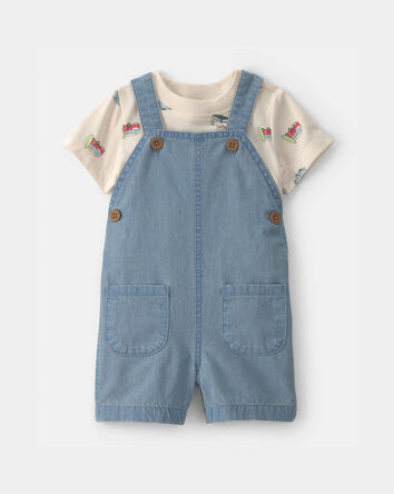 Baby 2-Piece Beachy Van Shortall Set - Blue, 