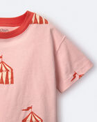 Toddler Girl Relaxed Graphic Tee in Big Top Print - Light Pink, image 3 of 6 slides