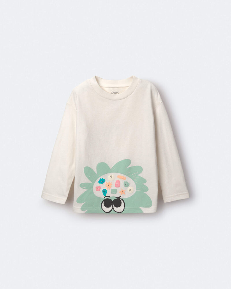 Toddler Mind Character Long-Sleeve Relaxed Graphic Tee - Cream, image 2 of 6 slides