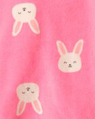 Toddler Girl Bunny DreamPlush Snug Fit 2-Piece Pyjamas - Pink, image 3 of 4 slides