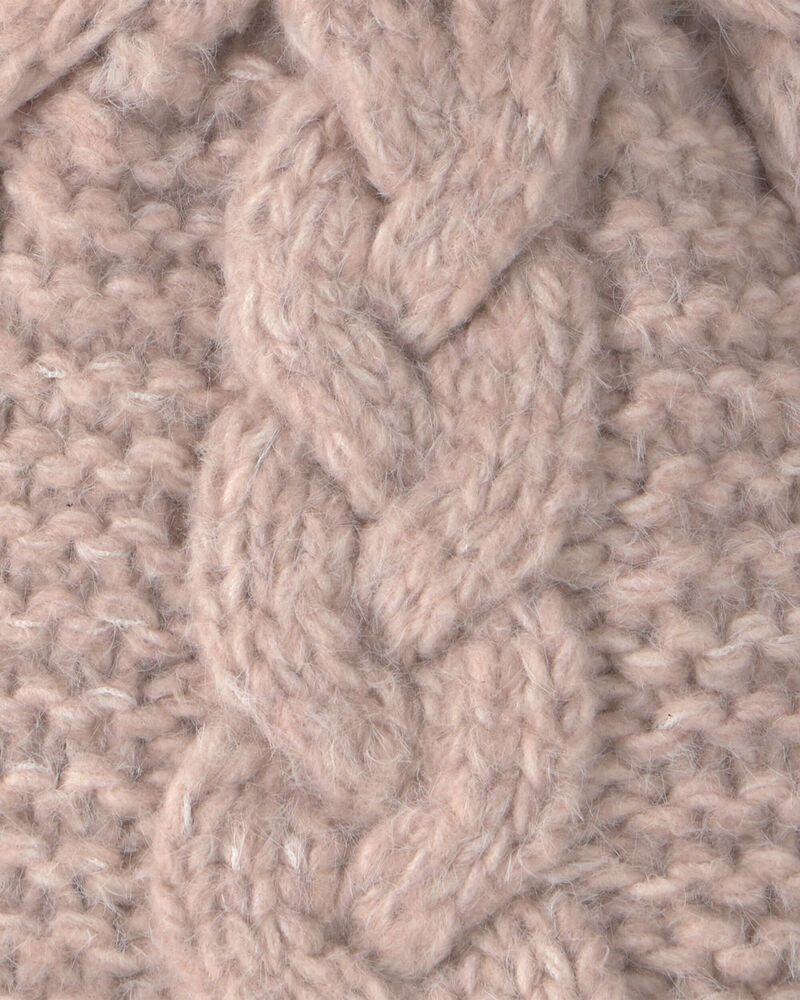 Toddler Girl Kombi Marshmallow Hat - Cream, image 3 of 3 slides