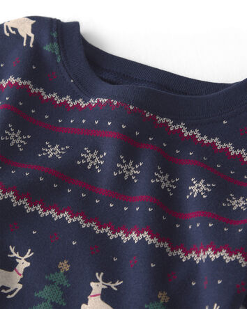 Kids 2-Piece Organic Cotton Fair Isle Pyjamas, 