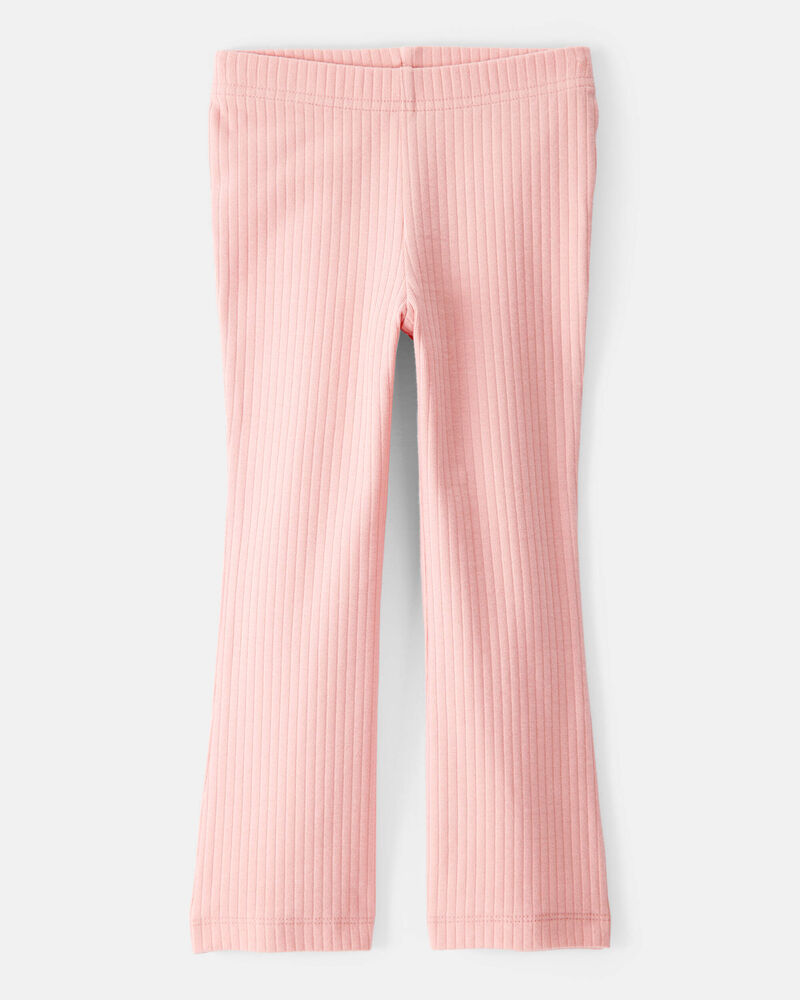 Toddler Girl Cotton Flare Active Pants - Pink, image 1 of 6 slides
