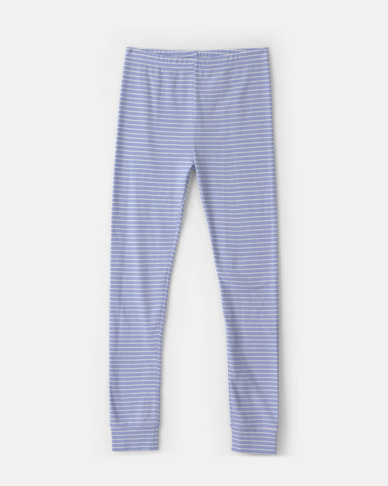 Girls 4-Piece Monster 100% Cotton Snug Fit Pyjama Set - Blue/Cream, image 6 of 7 slides