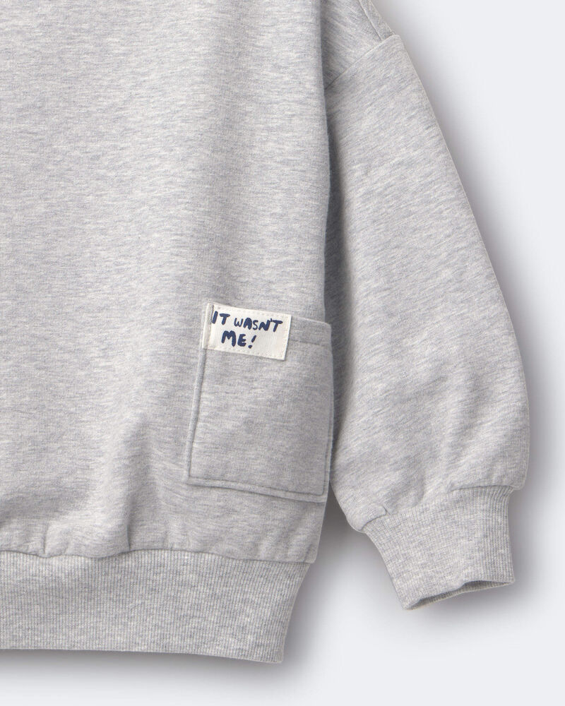 Toddler 'It Wasn't Me!' Otter Sweatshirt&trade; with Pockets - Heather Grey, image 6 of 6 slides