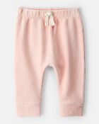 Baby Girl Ribbed Velour Pant - Pink, image 1 of 4 slides